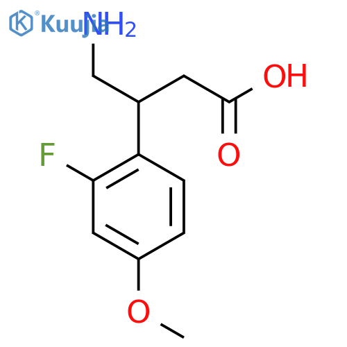 4-amino-3-(2-fluoro-4-methoxyphenyl)butanoic acid structure