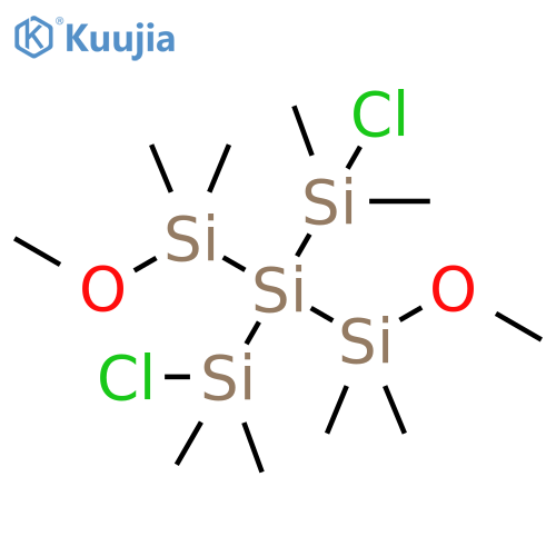 Trisilane, 2,2-bis(chlorodimethylsilyl)-1,3-dimethoxy-1,1,3,3-tetramethyl- structure