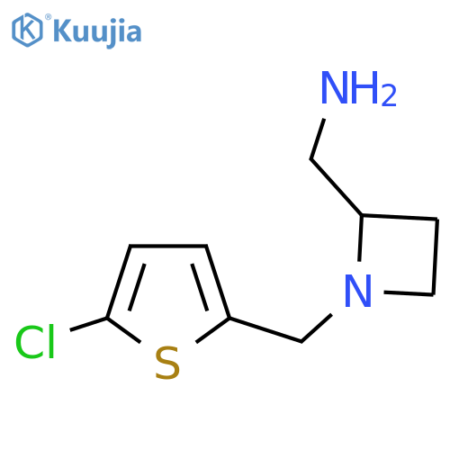 {1-(5-chlorothiophen-2-yl)methylazetidin-2-yl}methanamine structure