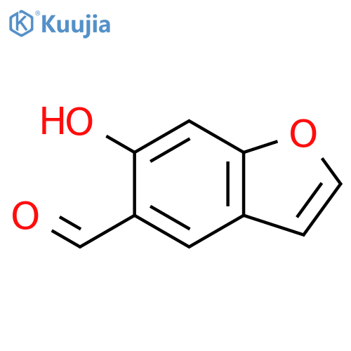 5-Benzofurancarboxaldehyde, 6-hydroxy- structure