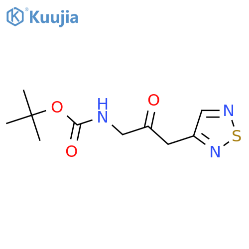 tert-butyl N-[2-oxo-3-(1,2,5-thiadiazol-3-yl)propyl]carbamate structure