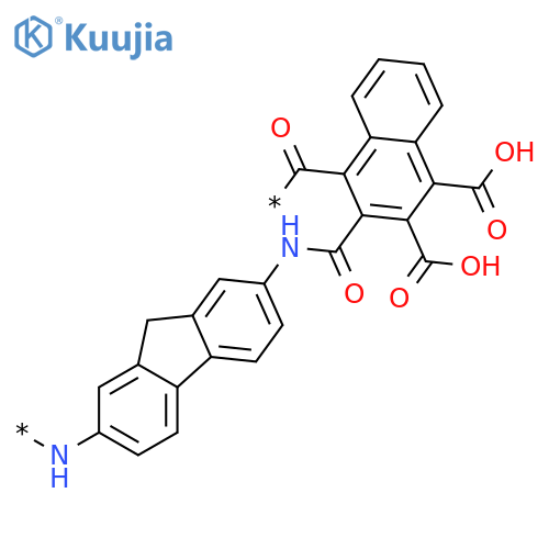 Poly[imino-9H-fluorene-2,7-diyliminocarbonyl(dicarboxynaphthalenediyl)carbonyl] structure