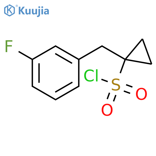 1-(3-fluorophenyl)methylcyclopropane-1-sulfonyl chloride structure
