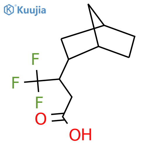 3-{bicyclo2.2.1heptan-2-yl}-4,4,4-trifluorobutanoic acid structure