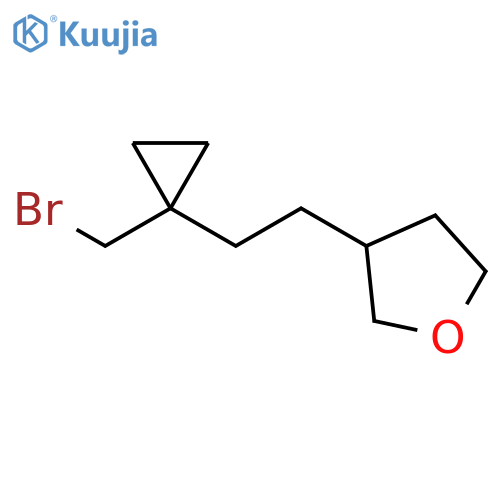 Furan, 3-[2-[1-(bromomethyl)cyclopropyl]ethyl]tetrahydro- structure