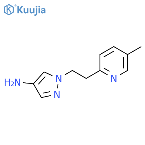 1-2-(5-methylpyridin-2-yl)ethyl-1H-pyrazol-4-amine structure