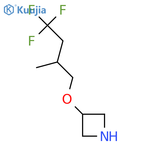 3-(4,4,4-trifluoro-2-methylbutoxy)azetidine structure