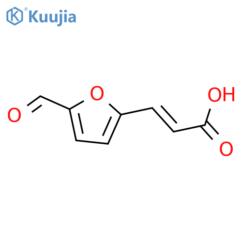 (2E)-3-(5-formylfuran-2-yl)prop-2-enoic acid structure