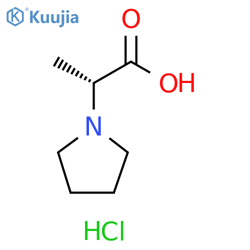(2R)-2-(pyrrolidin-1-yl)propanoic acid hydrochloride structure