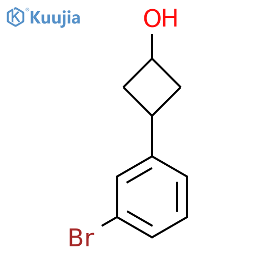 (1r,3r)-3-(3-bromophenyl)cyclobutan-1-ol structure