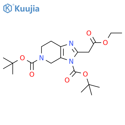 Di-Tert-Butyl 2-(2-Ethoxy-2-Oxoethyl)-6,7-Dihydro-3H-Imidazo[4,5-C]Pyridine-3,5(4H)-Dicarboxylate structure