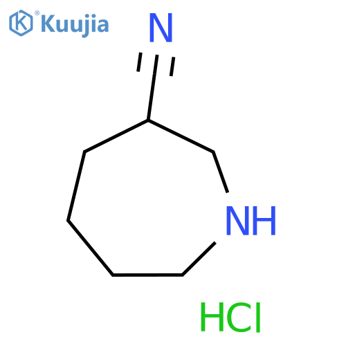 azepane-3-carbonitrile;hydrochloride structure