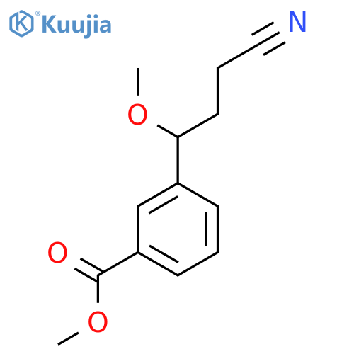 METHYL 3-(3-CYANO-1-METHOXYPROPYL)BENZOATE structure