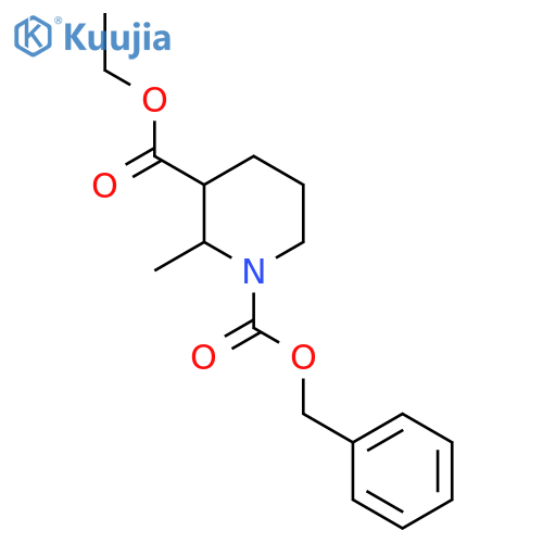 1-Benzyl 3-ethyl 2-methylpiperidine-1,3-dicarboxylate structure