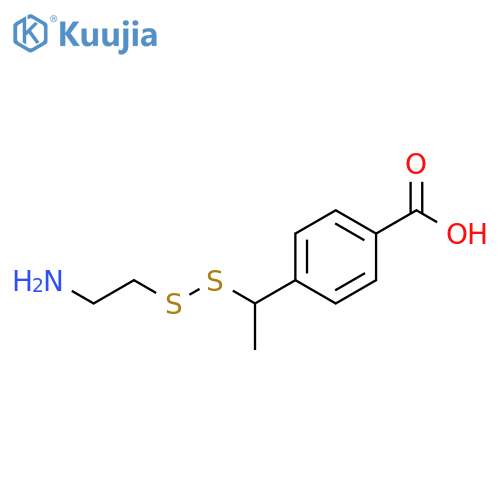 Benzoic acid, 4-[1-[(2-aminoethyl)dithio]ethyl]- structure