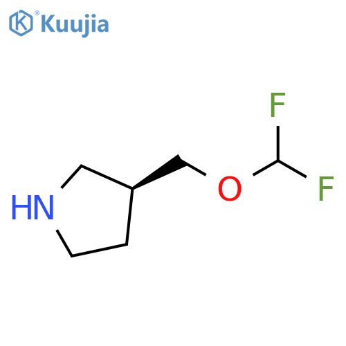 (3S)-3-[(difluoromethoxy)methyl]pyrrolidine structure