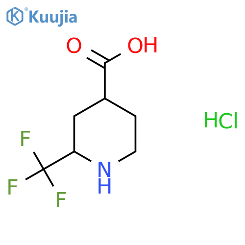 2-(Trifluoromethyl)piperidine-4-carboxylic acid hydrochloride structure
