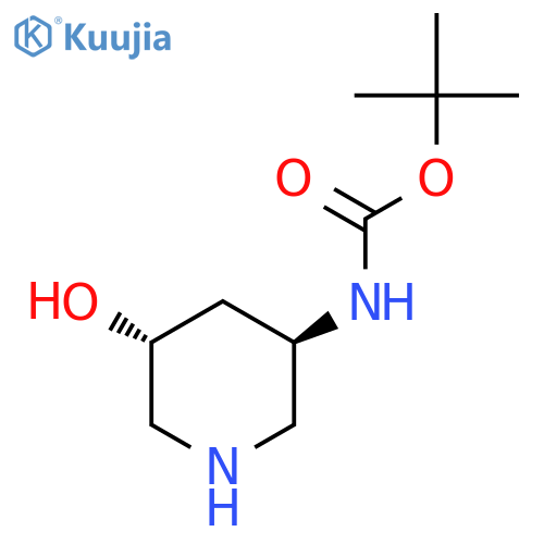 tert-butyl N-[trans-5-hydroxypiperidin-3-yl]carbamate structure