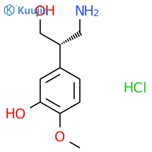 (s)-3-(3-Hydroxy-4-methoxyphenyl)-beta-alaninol hcl structure