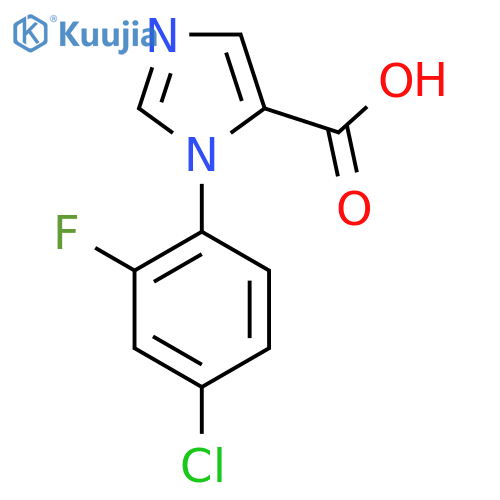 3-(4-chloro-2-fluoro-phenyl)imidazole-4-carboxylic acid structure
