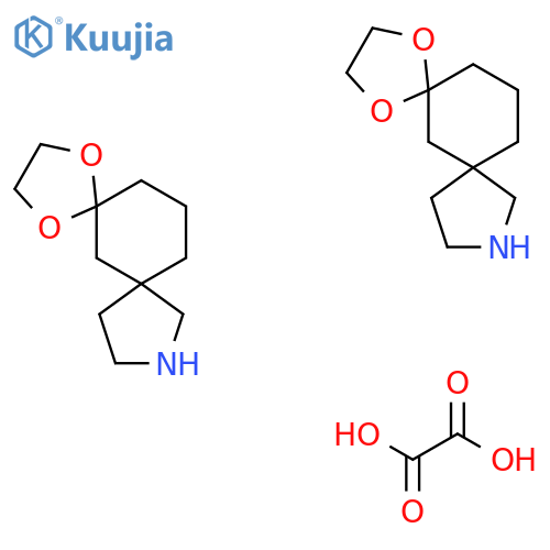 1,4-dioxa-9-azadispiro[4.1.4?.3?]tetradecane hemioxalate structure