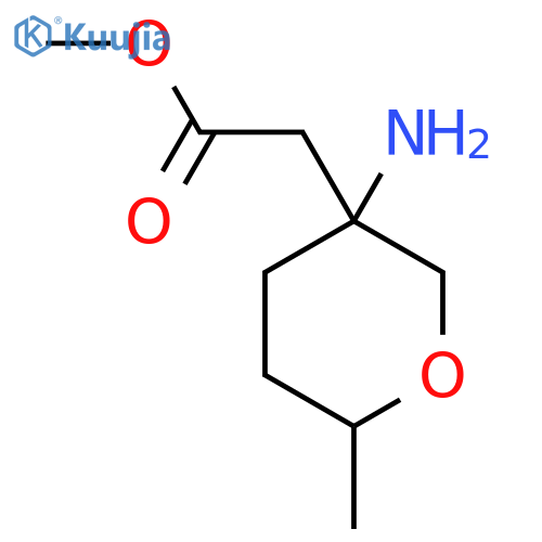 methyl 2-(3-amino-6-methyloxan-3-yl)acetate structure