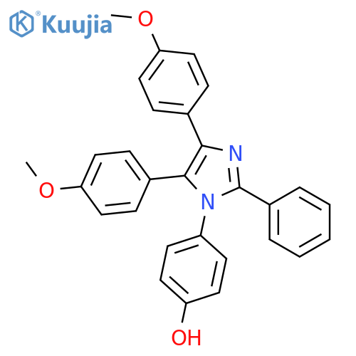 Phenol, 4-[4,5-bis(4-methoxyphenyl)-2-phenyl-1H-imidazol-1-yl]- structure