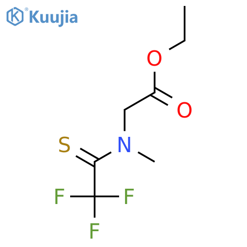 Glycine, N-methyl-N-(2,2,2-trifluoro-1-thioxoethyl)-, ethyl ester structure