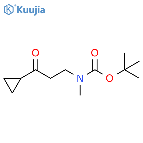 1,1-Dimethylethyl N-(3-cyclopropyl-3-oxopropyl)-N-methylcarbamate structure
