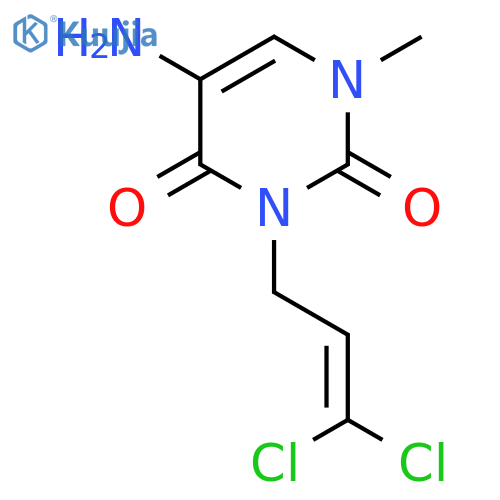 5-amino-3-(3,3-dichloroprop-2-en-1-yl)-1-methyl-1,2,3,4-tetrahydropyrimidine-2,4-dione structure