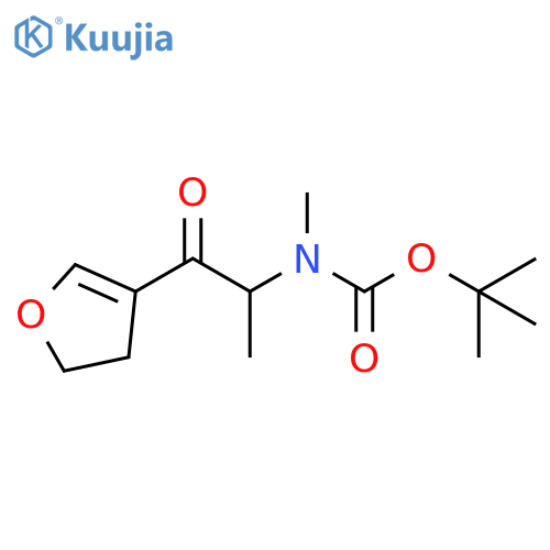 Carbamic acid, N-[2-(4,5-dihydro-3-furanyl)-1-methyl-2-oxoethyl]-N-methyl-, 1,1-dimethylethyl ester structure