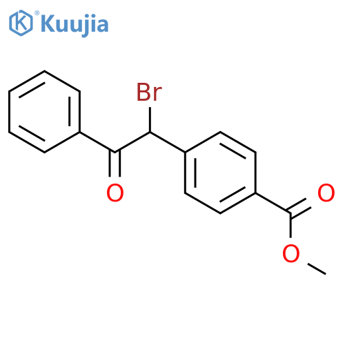 Benzoic acid, 4-(1-bromo-2-oxo-2-phenylethyl)-, methyl ester structure