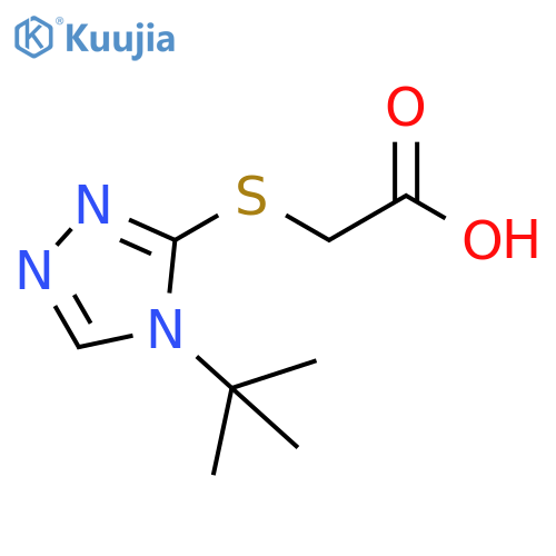 2-(4-tert-butyl-4H-1,2,4-triazol-3-yl)sulfanylacetic Acid structure