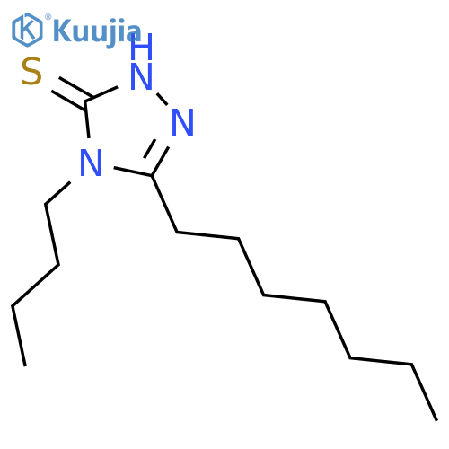 3H-1,2,4-Triazole-3-thione, 4-butyl-5-heptyl-2,4-dihydro- structure