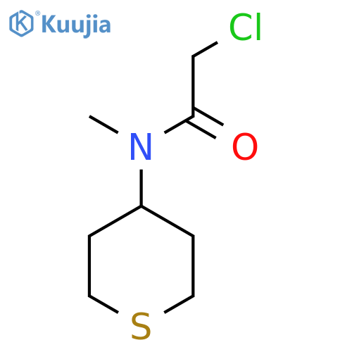 2-chloro-N-methyl-N-(tetrahydro-2H-thiopyran-4-yl)acetamide structure