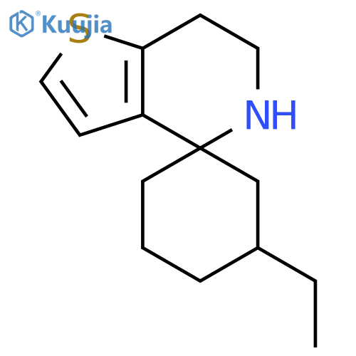 5-ethyl-6',7'-dihydro-5'H-spirocyclohexane-1,4'-thieno3,2-cpyridine structure