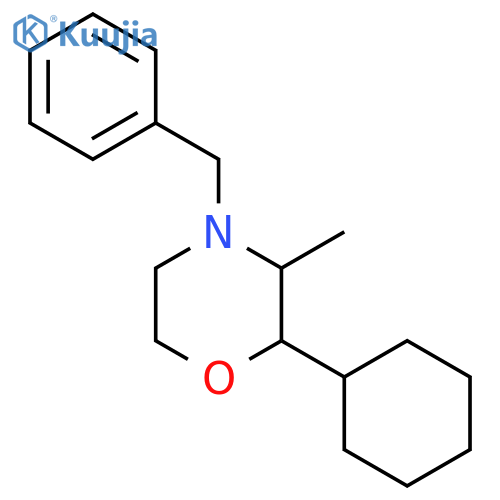 Morpholine,2-cyclohexyl-3-methyl-4-(phenylmethyl)-, hydrochloride (1:1) structure