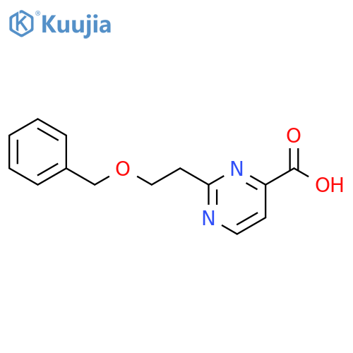 4-Pyrimidinecarboxylic acid, 2-[2-(phenylmethoxy)ethyl]- structure
