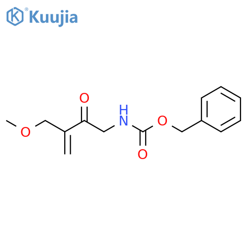 Carbamic acid, N-[3-(methoxymethyl)-2-oxo-3-buten-1-yl]-, phenylmethyl ester structure