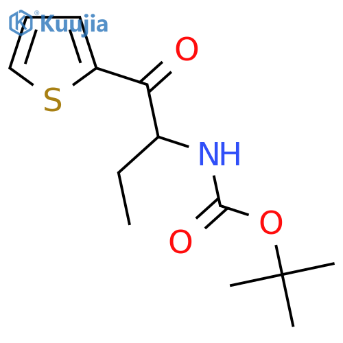 tert-butyl N-[1-oxo-1-(thiophen-2-yl)butan-2-yl]carbamate structure