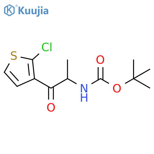 Carbamic acid, N-[2-(2-chloro-3-thienyl)-1-methyl-2-oxoethyl]-, 1,1-dimethylethyl ester structure