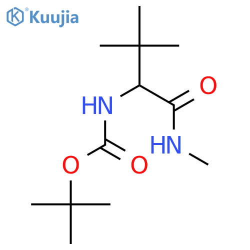 Carbamic acid, [(1S)-2,2-dimethyl-1-[(methylamino)carbonyl]propyl]-,1,1-dimethylethyl ester structure