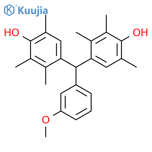 Phenol, 4,4'-[(3-methoxyphenyl)methylene]bis[2,3,6-trimethyl- structure