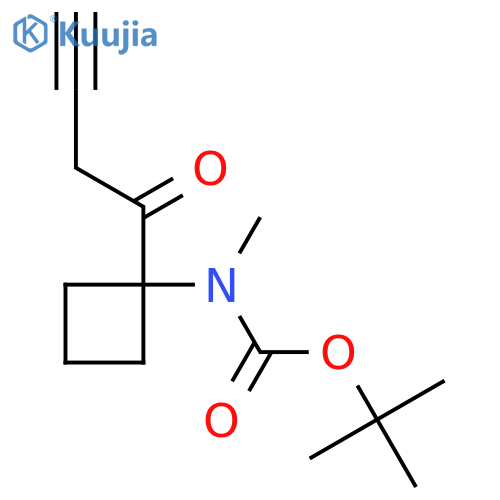 tert-butyl N-[1-(but-3-ynoyl)cyclobutyl]-N-methylcarbamate structure