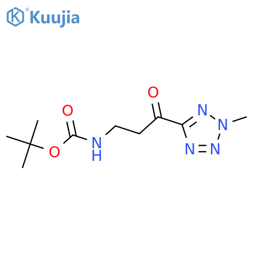 tert-butyl N-[3-(2-methyl-2H-1,2,3,4-tetrazol-5-yl)-3-oxopropyl]carbamate structure
