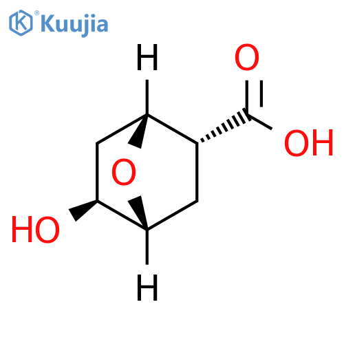 rac-(1R,2R,4R,5S)-5-hydroxy-7-oxabicyclo[2.2.1]heptane-2-carboxylic acid structure