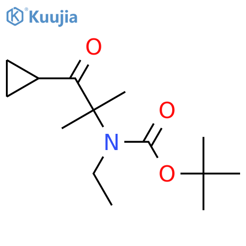 tert-butyl N-(1-cyclopropyl-2-methyl-1-oxopropan-2-yl)-N-ethylcarbamate structure