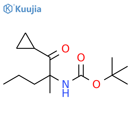 Carbamic acid, N-[1-(cyclopropylcarbonyl)-1-methylbutyl]-, 1,1-dimethylethyl ester structure