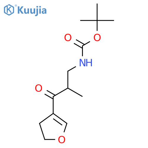 tert-butyl N-[3-(4,5-dihydrofuran-3-yl)-2-methyl-3-oxopropyl]carbamate structure