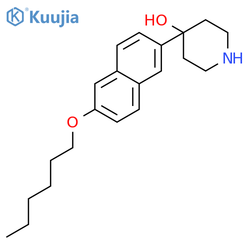 4-Piperidinol, 4-[6-(hexyloxy)-2-naphthalenyl]- structure